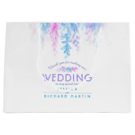 Hochzeitsblau rosa Blume danke Ihnen große Geschen Geschenktüte