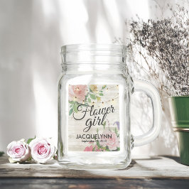 Hochzeitsblume Girl White Wood Floral String Light Einmachglas