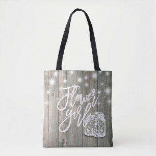 Hochzeitsblume Girl Wood Mason Jar String Lights