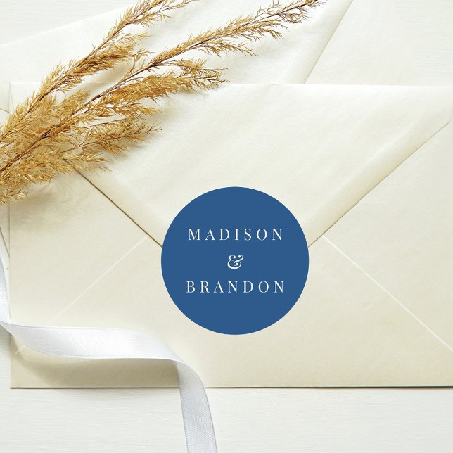 Hochzeitsblumen aus dem Mittelalter | Blau Runder Aufkleber (Von Creator hochgeladen)