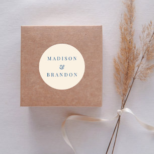 Hochzeitsblumen aus dem Mittelalter Creme Runder Aufkleber