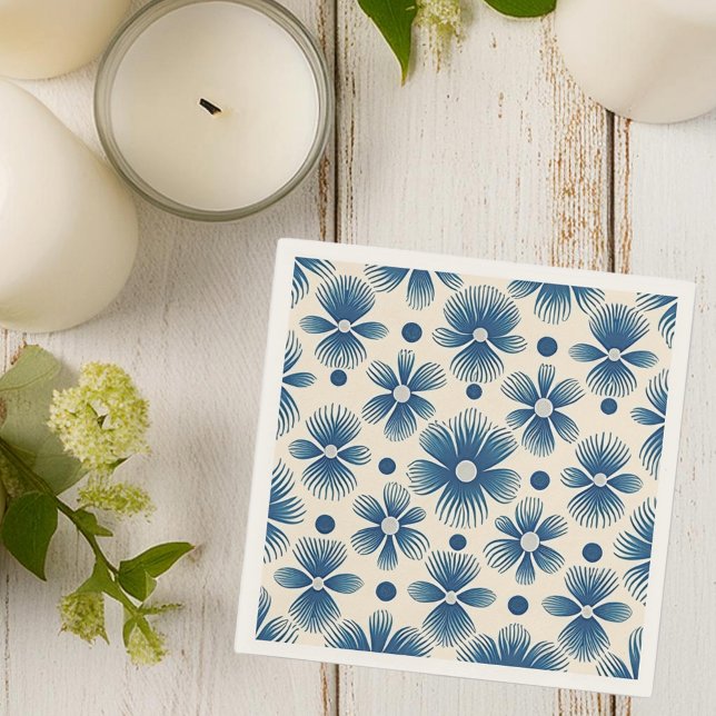 Hochzeitsblumen aus dem Mittelalter | VollPrint Serviette (Von Creator hochgeladen)