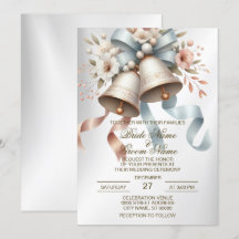 Hochzeitsblumen Bells Pink Blue Ribbons Schöne