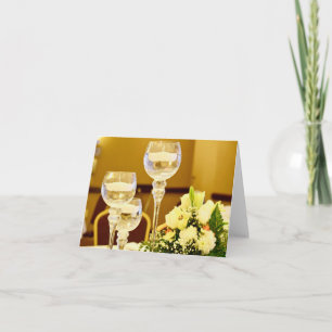 Hochzeitsblumen und Kerzen - Leere Innenseite Dankeskarte