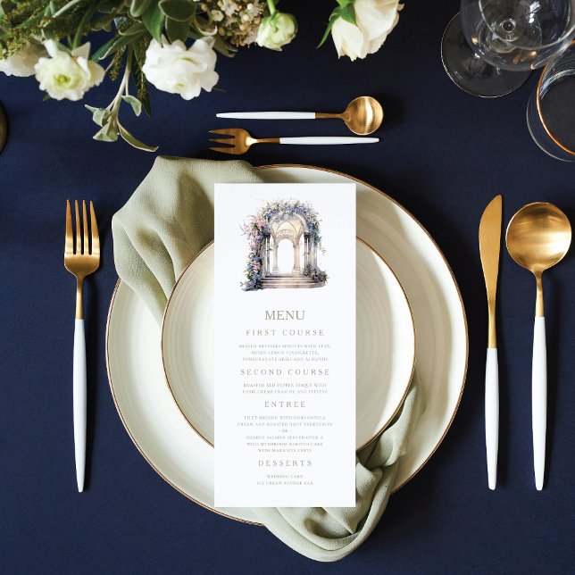 Hochzeitsblumenbogen Menükarte (Von Creator hochgeladen)