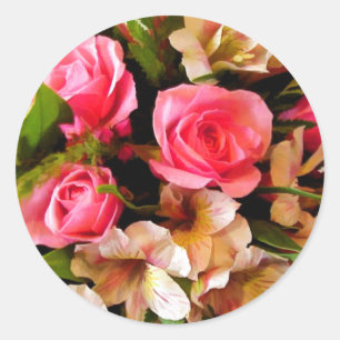 Hochzeitsblumenkleber für den Umschlag Aufkleber