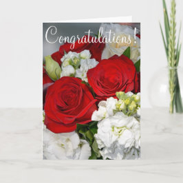 Hochzeitsblumenstraußglückwunsch-Grußkarte Karte