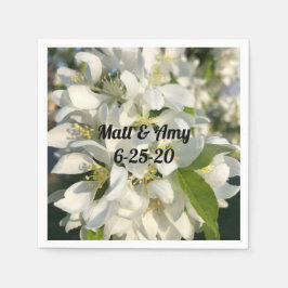 Hochzeitsblüten Personalisierter Cocktail Napkin Serviette