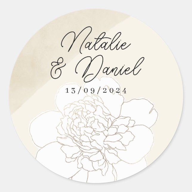 Hochzeitsblüten von weißen Zwiebeln Runder Aufkleber (Vorderseite)