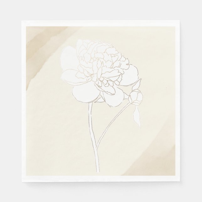Hochzeitsblüten von weißen Zwiebeln Serviette (Vorderseite)