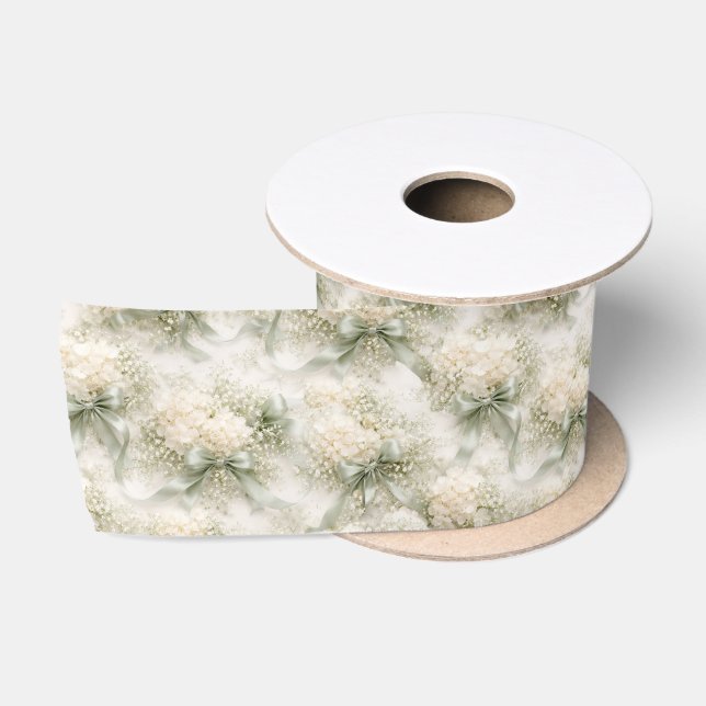Hochzeitsbögen, Bänder und Hortensienblüten Satinband (Spule)