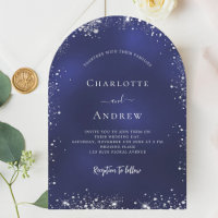 Hochzeitsbogen in Navy-Silber-Glitzer