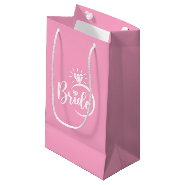 Hochzeitsbraut-Geschenktasche Kleine Geschenktüte (Vorderseite Schrägansicht)