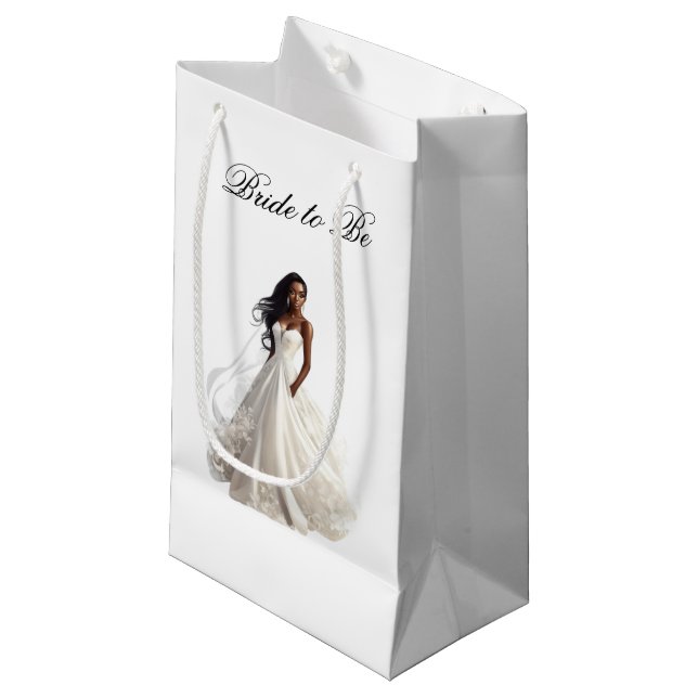 Hochzeitsbraut-Geschenktasche Kleine Geschenktüte (Vorderseite Schrägansicht)