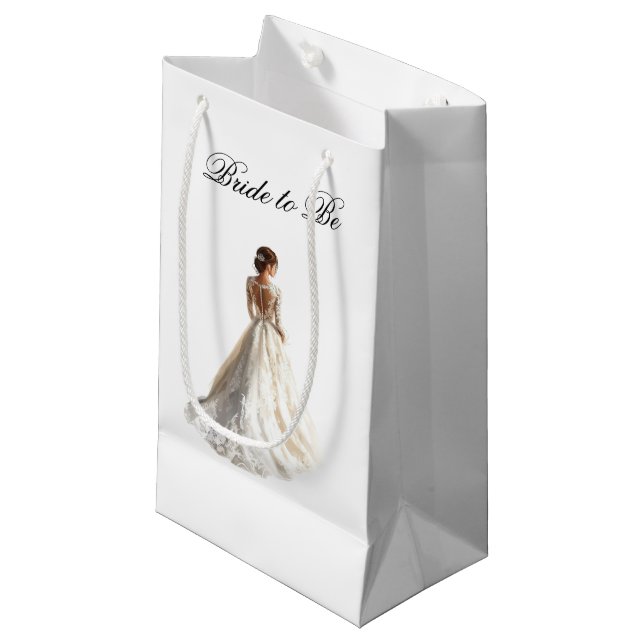 Hochzeitsbraut-Geschenktasche Kleine Geschenktüte (Vorderseite Schrägansicht)
