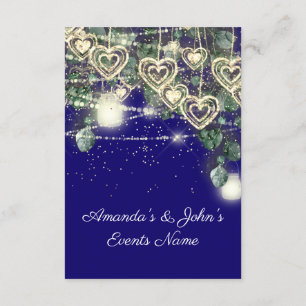 Hochzeitsbraut Rustikal Holz Gold Königlich Blau Einladung