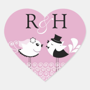 Hochzeitsbrille und Aufkleber für Groom-Vögel