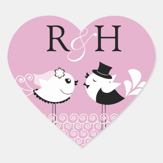 Hochzeitsbrille und Aufkleber für Groom-Vögel (Vorderseite)