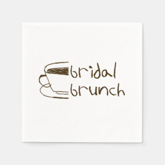 Hochzeitsbrunch Whimsicaler Kaffeebecher Zeichnung Serviette
