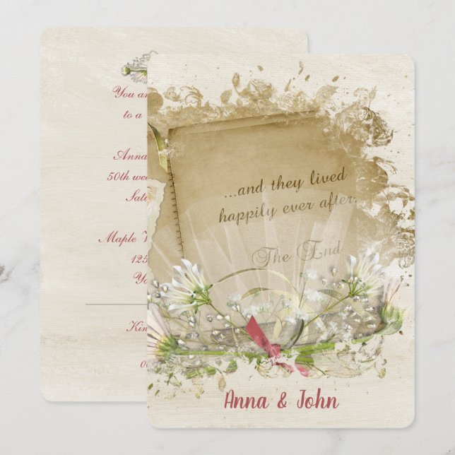 Hochzeitsbuch Einladung (Vorne/Hinten)