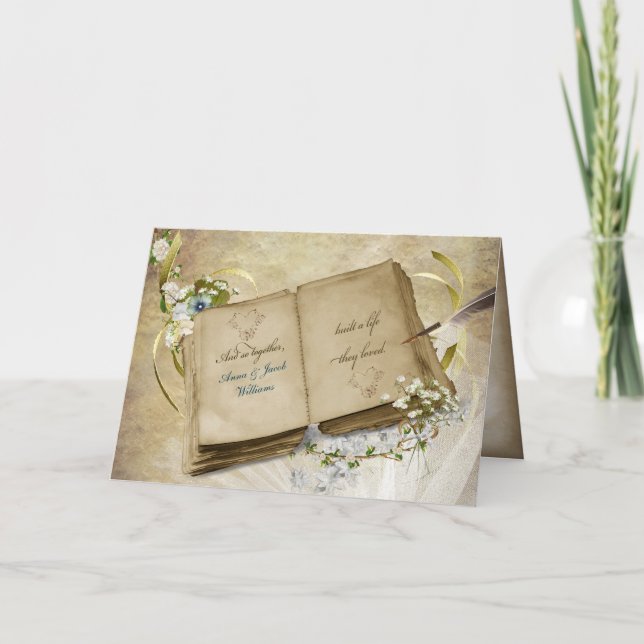 Hochzeitsbuch mit Namen Karte (Vorderseite)