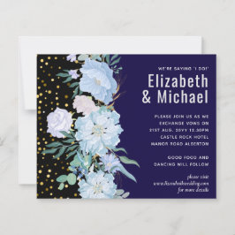 Hochzeitsbudget der Marine Aqua Blue Floral