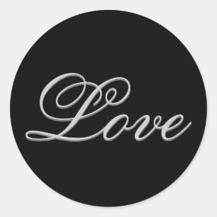 Hochzeitsbühne für Hochzeitsfeiern in Grauschwarz Runder Aufkleber