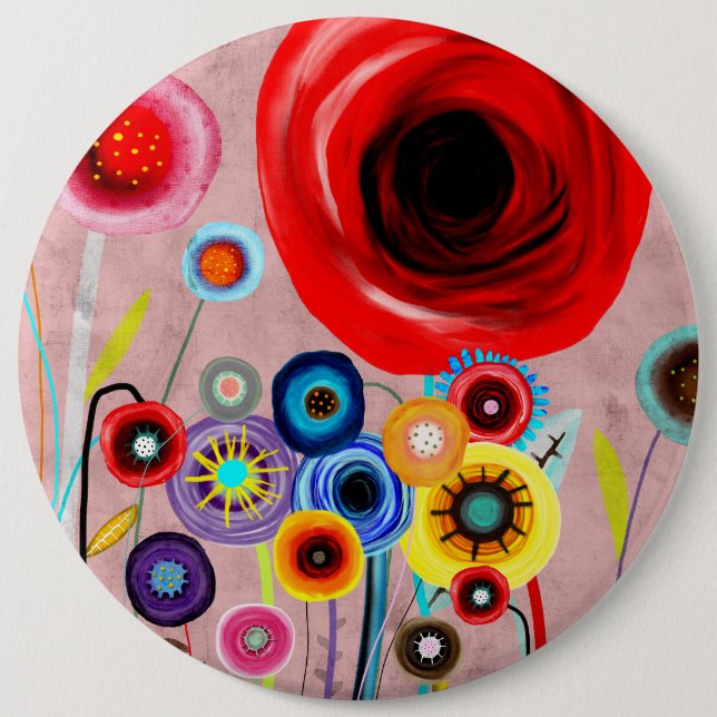 Hochzeitsbukett Button (Vorderseite)