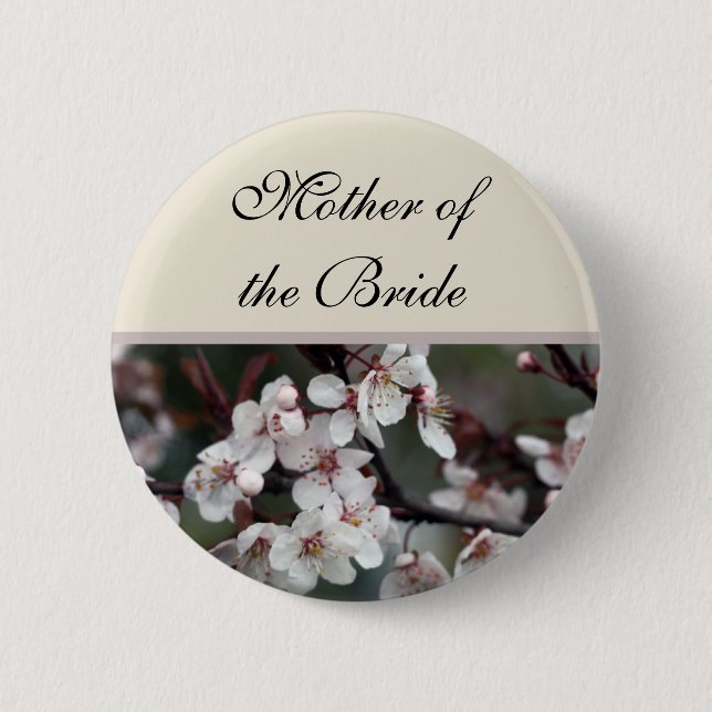 Hochzeitsbutton. für Mutter, Schwester, Bruder Button (Vorderseite)
