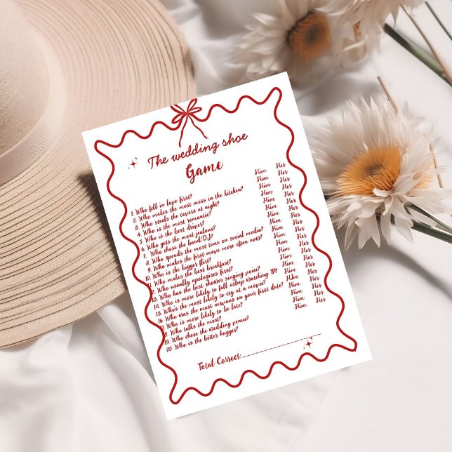 Hochzeitschuh - Italienische Brautparty-Spielkarte Einladung (Von Creator hochgeladen)