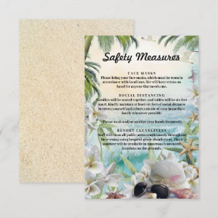 Hochzeitschutzmaßnahmen für tropische Flora und Fa Begleitkarte