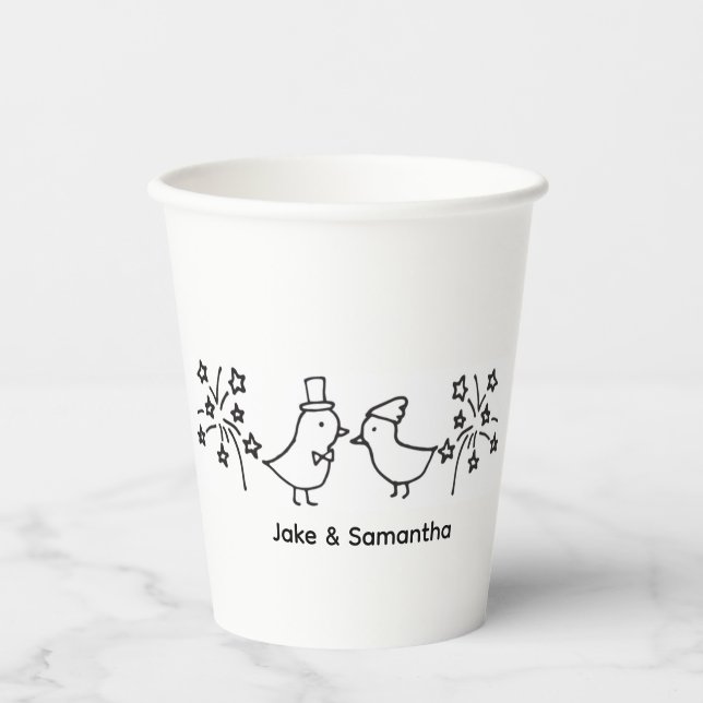 Hochzeitscoffee Cups Pappbecher (Vorderseite)