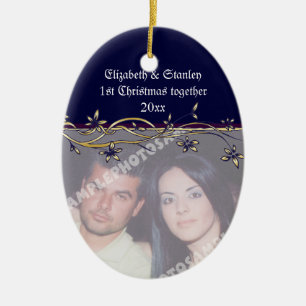 Hochzeitscoulis 1. Weihnachtsdekoration des Fotos Keramikornament
