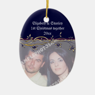 Hochzeitscoulis 1. Weihnachtsdekoration des Fotos Keramikornament