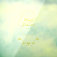 Hochzeitscoupe transparenter Fußboden Decal und Au