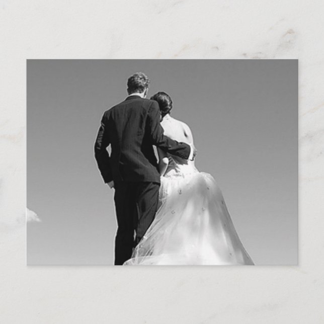 Hochzeitscoupets Save the Date Postkarten (Vorderseite)
