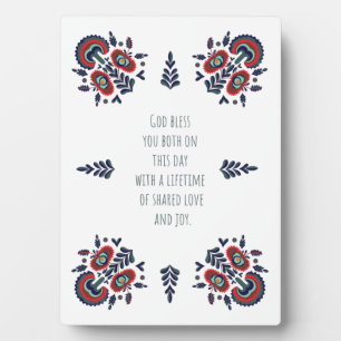 Hochzeitscouple, frisch gezapfter Segen, Verlobung Fotoplatte