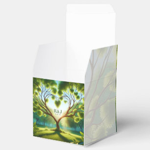 Hochzeitscouple-Monogram-Bevorzugungsbox Geschenkschachtel