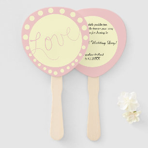 Hochzeitscreme Polka Dots Personalisiert Fächer