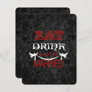 HochzeitsDamaskus mit Tauben Einladung