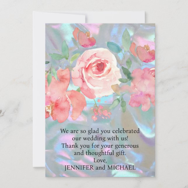 Hochzeitsdanken Dankeskarte (Vorderseite)