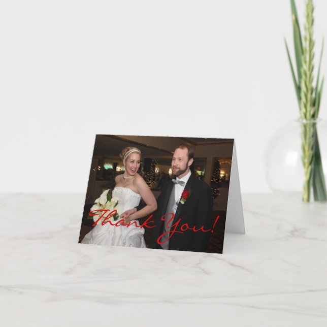 Hochzeitsdanken Dankeskarte (Vorderseite)