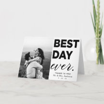 Hochzeitsdanken - Foto Best Day Ever Card
