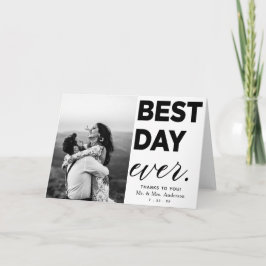 Hochzeitsdanken - Foto Best Day Ever Card Karte