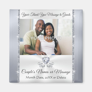 Hochzeitsdanken, FOTO, Personalisiert Magnet