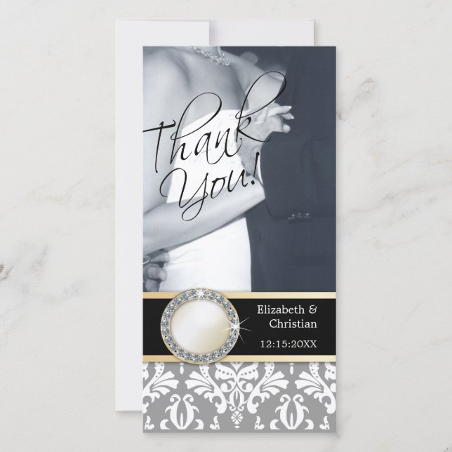 Hochzeitsdanken - Fotokarte Dankeskarte (Vorderseite)