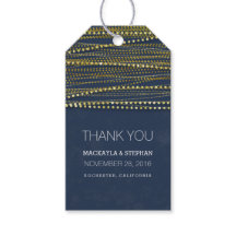 Hochzeitsdanken für die Hochzeit von Navy und Gold