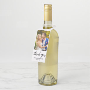 Hochzeitsdanken für Ihr Foto Brie and Groom Flaschenanhänger