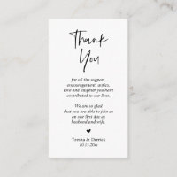 Hochzeitsdanken, Moderne, einfache Skriptumrandung