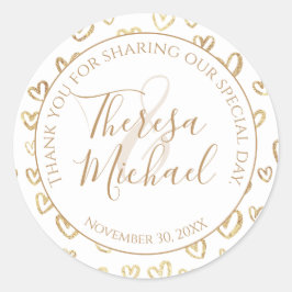 Hochzeitsdanken Runder Aufkleber